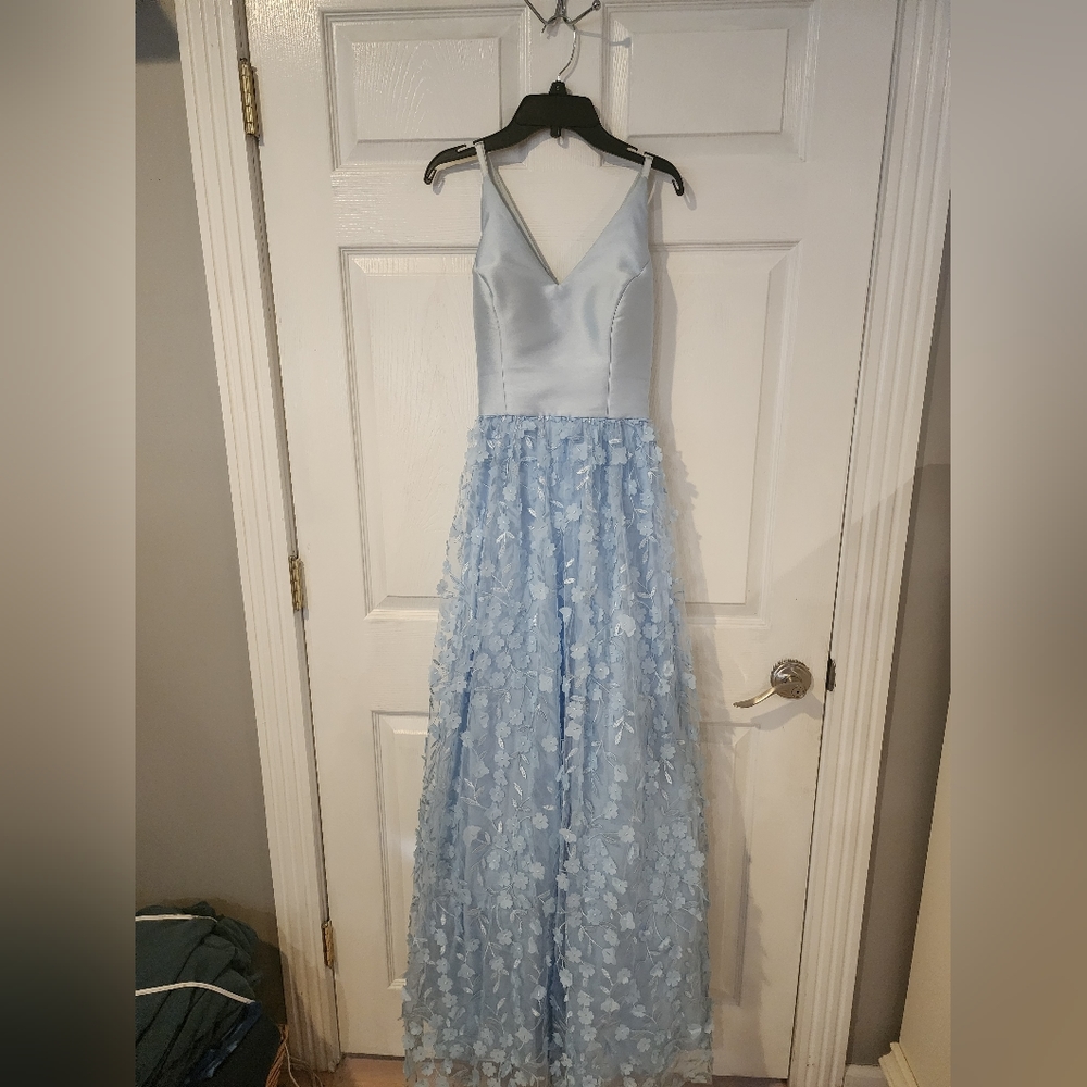 BRAND NEW Light Blue A. Byer Size 5 Prom Dress